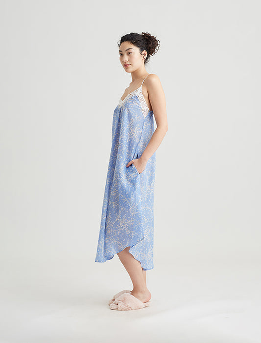 Cheri Blossom Lace Front Maxi Nightie