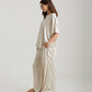 Eloise Stretch Silk Full Length Wide Leg Pant