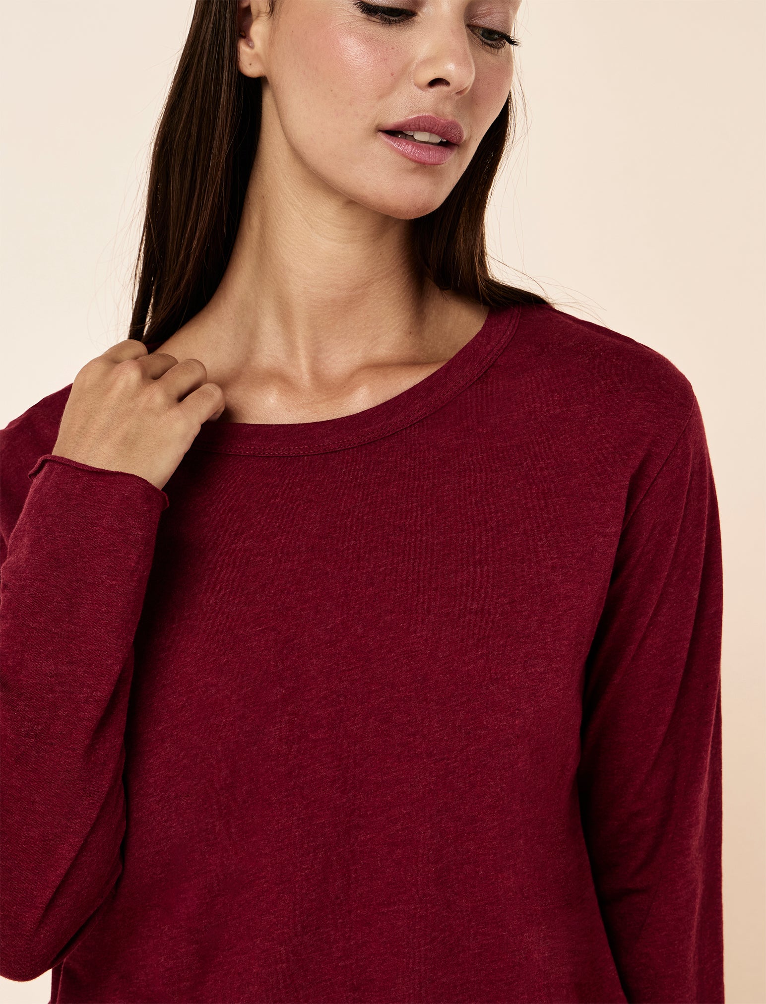 Jada Organic Cotton Boxy Long Sleeve Tee