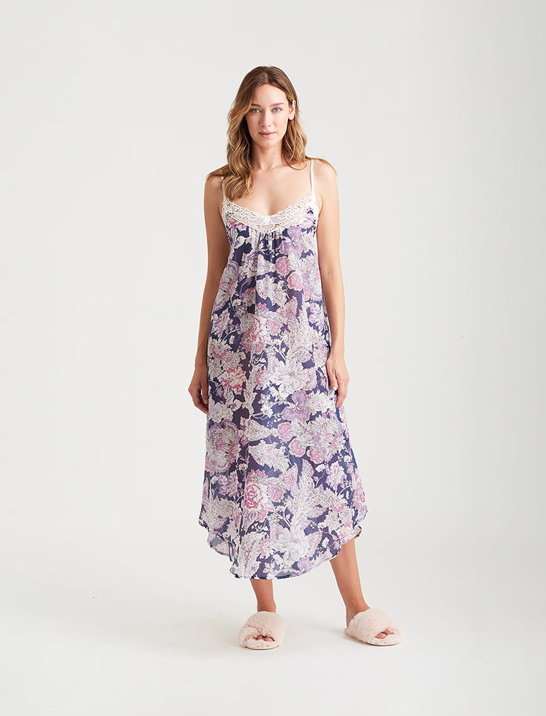 Ella Lace Front Maxi Nightie