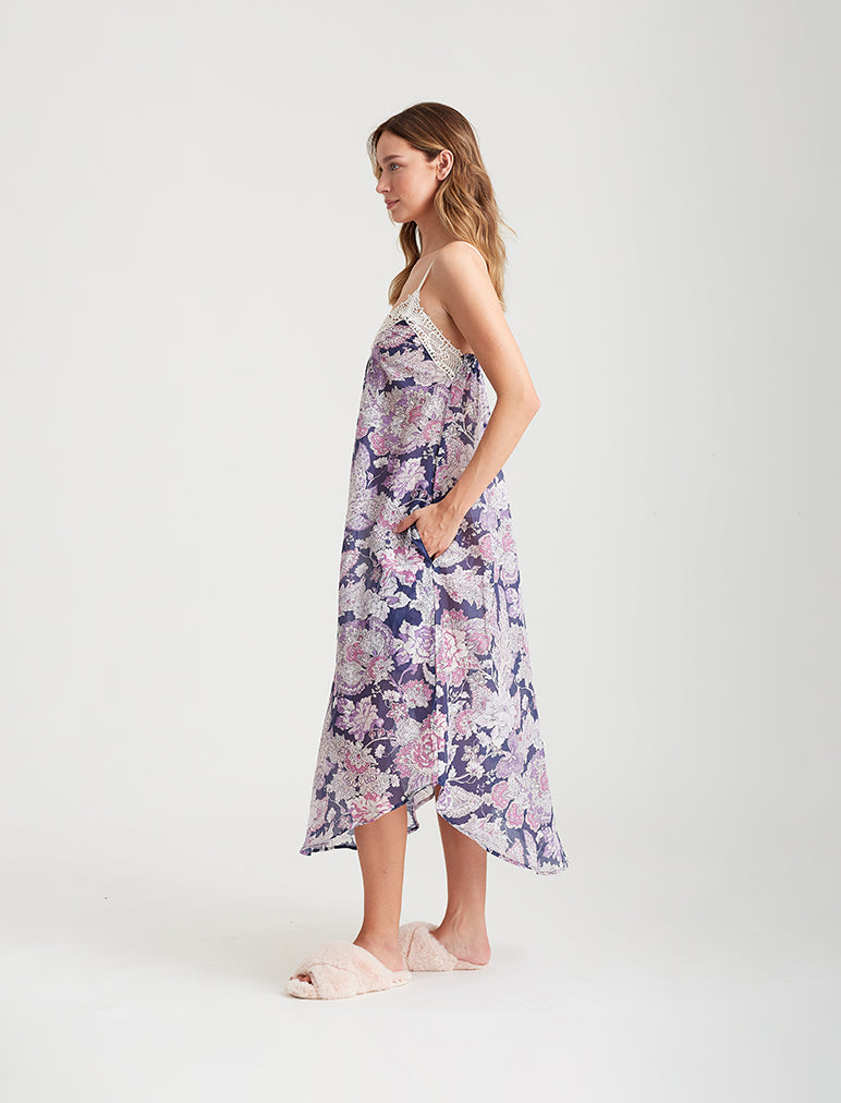 Ella Lace Front Maxi Nightie