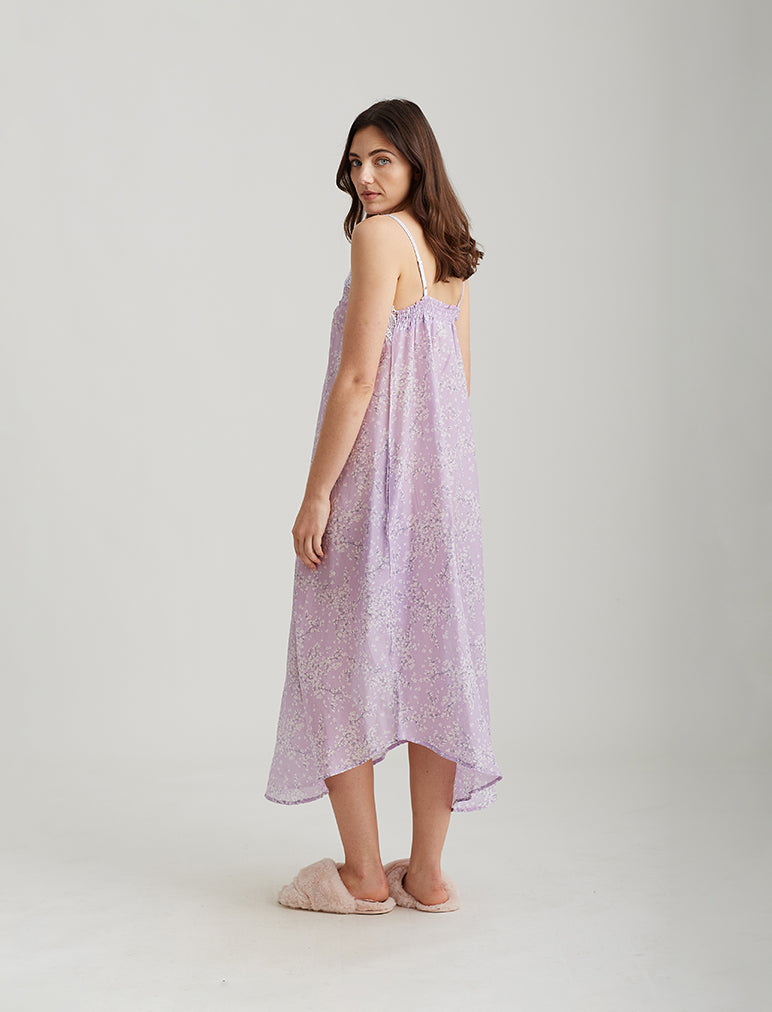 Cheri Blossom Lace Front Maxi Nightie
