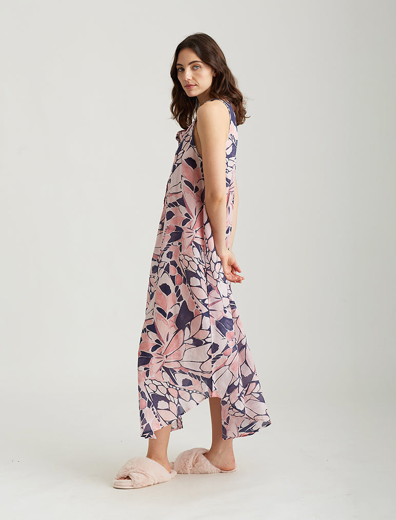 Papillon Panel Front Maxi Nightie