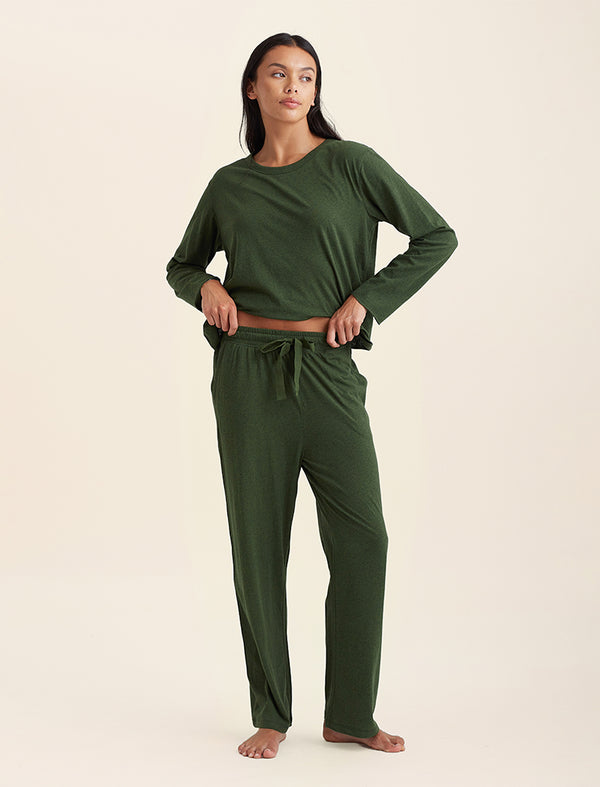 Pink Motif Organic Printed Pure Cotton Loungewear Set