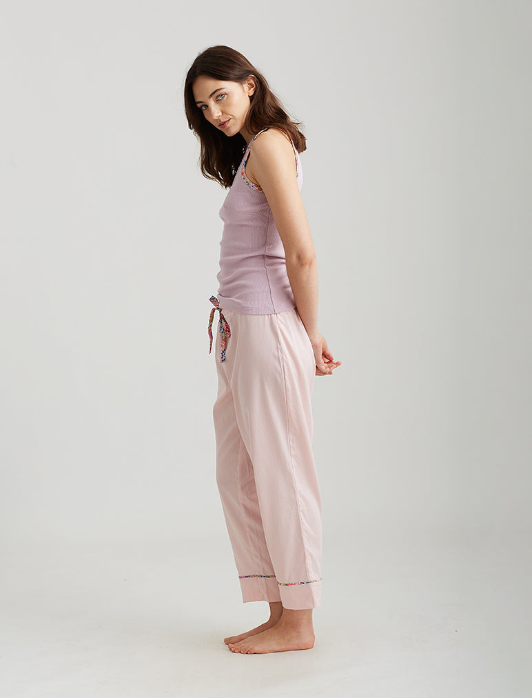 Painted Travels Trim Crop Pant