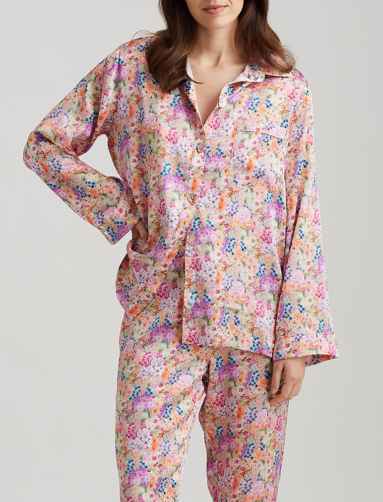 Painted Travels Silk Full Length PJ & Eyemask