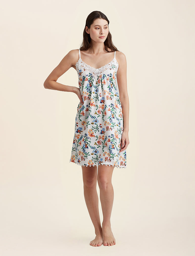 Harper Lace Front Midi Nightie