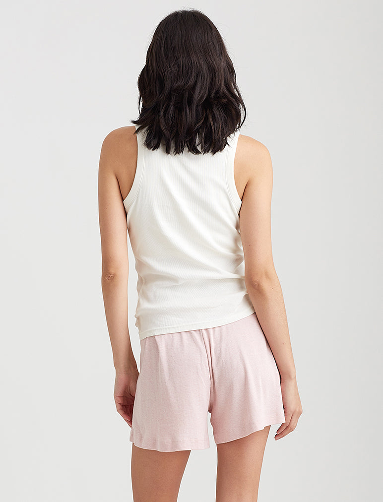 Milla Rib Shelf Bra Henley Tank