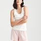 Milla Rib Shelf Bra Henley Tank