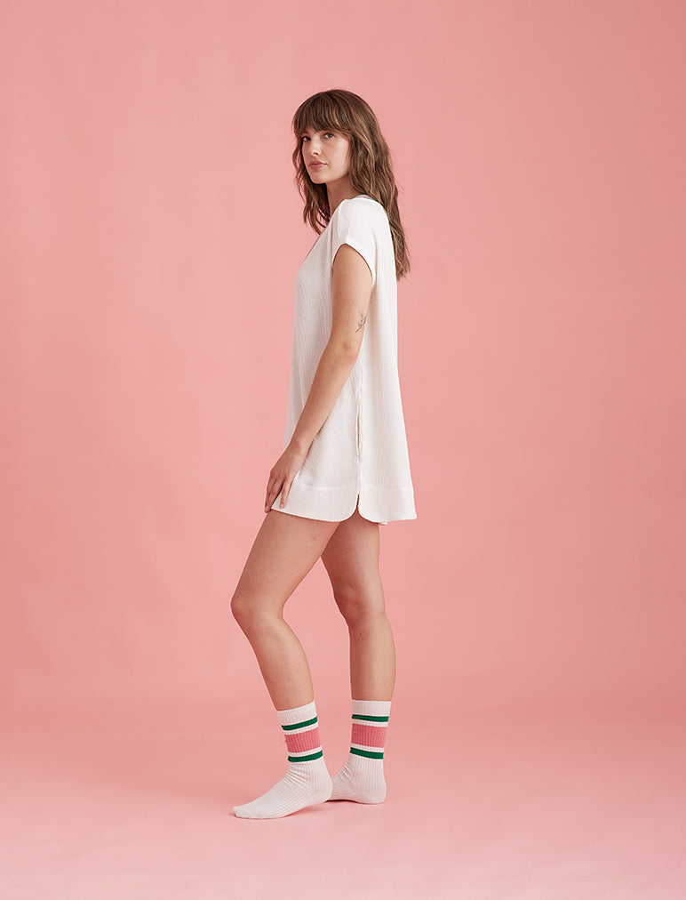 Luxe Waffle Tennis Tank Dress