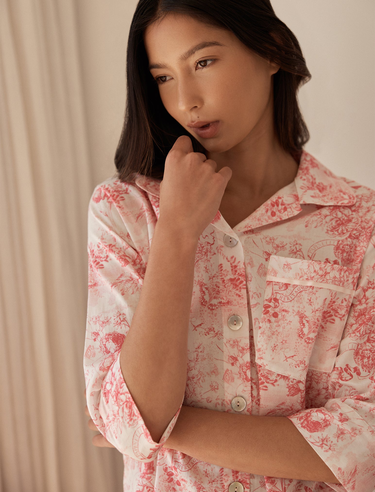 Toile De Jouy Crop PJ Set