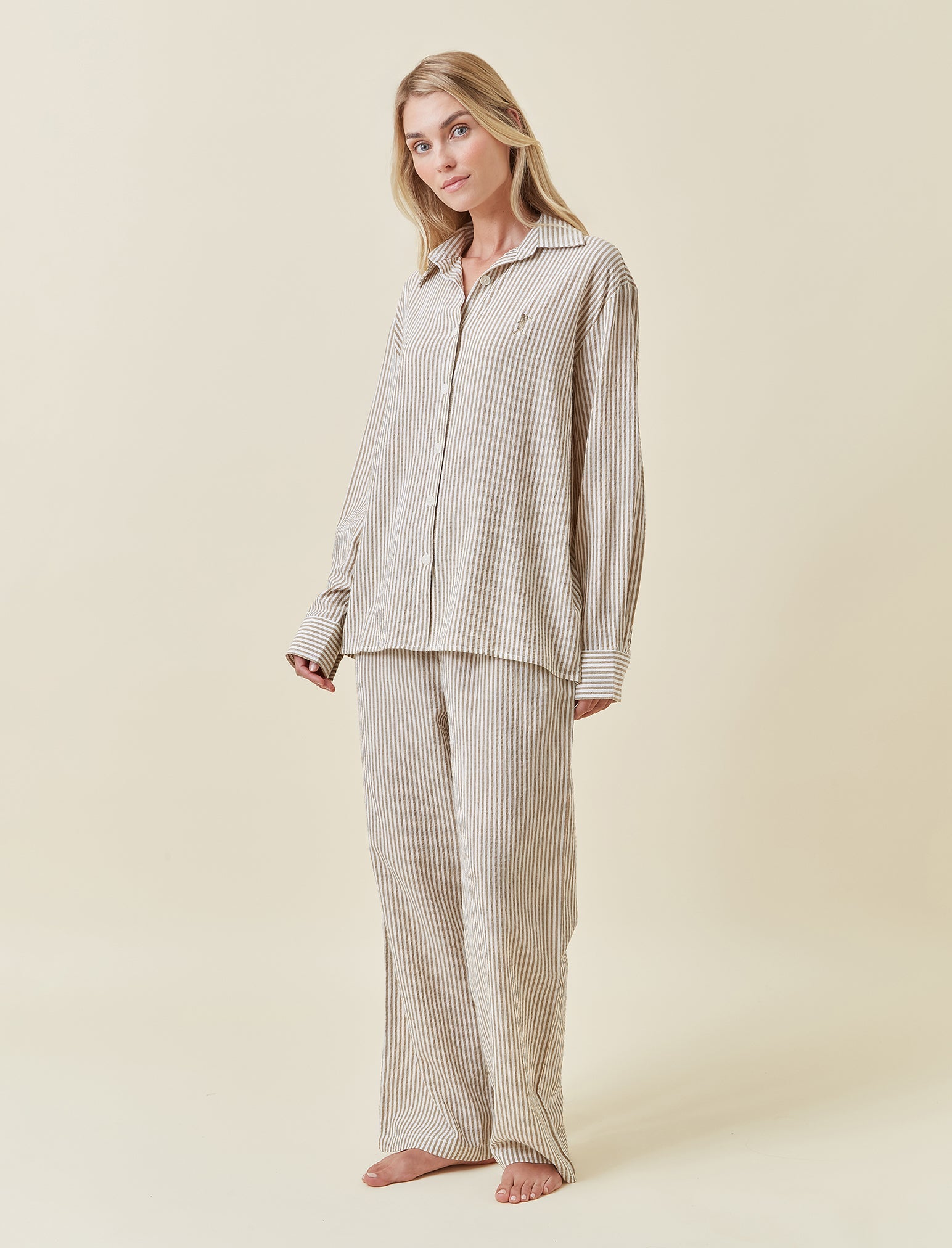 Karen Walker Seersucker Stripe PJ Set