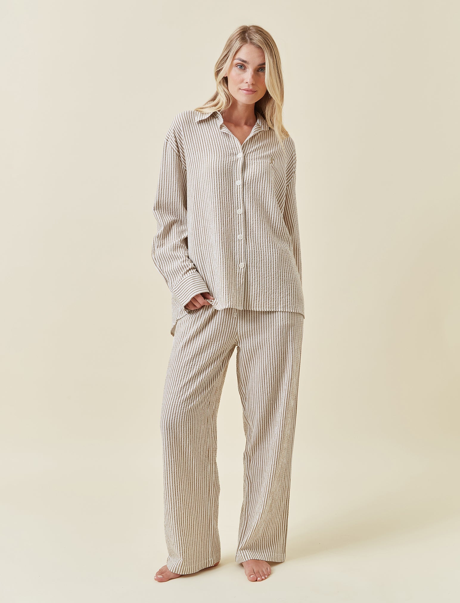 Karen Walker Seersucker Stripe PJ Set