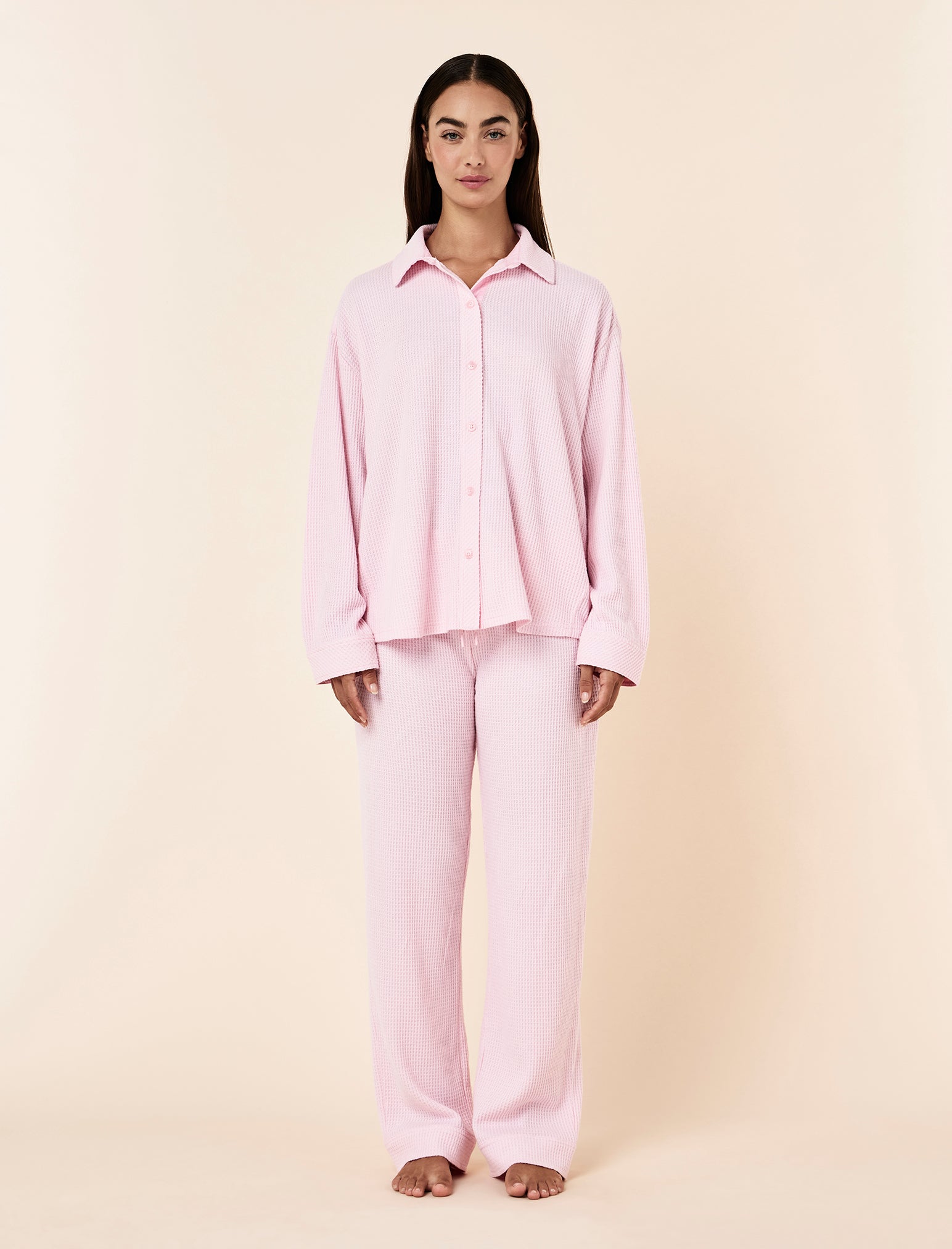 Super Soft Waffle Full Length PJ Set