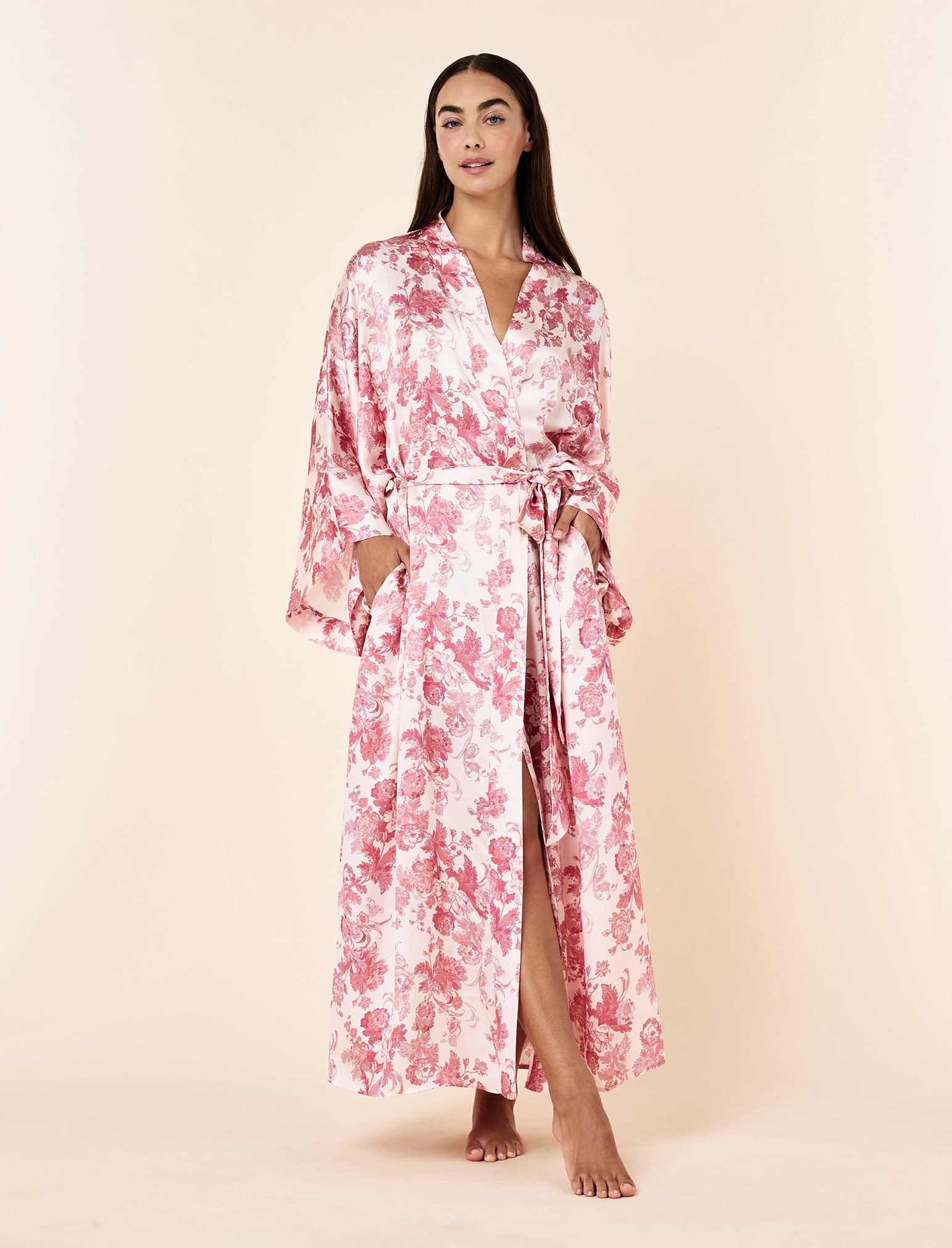 Madelyn Silk Kimono Maxi Robe