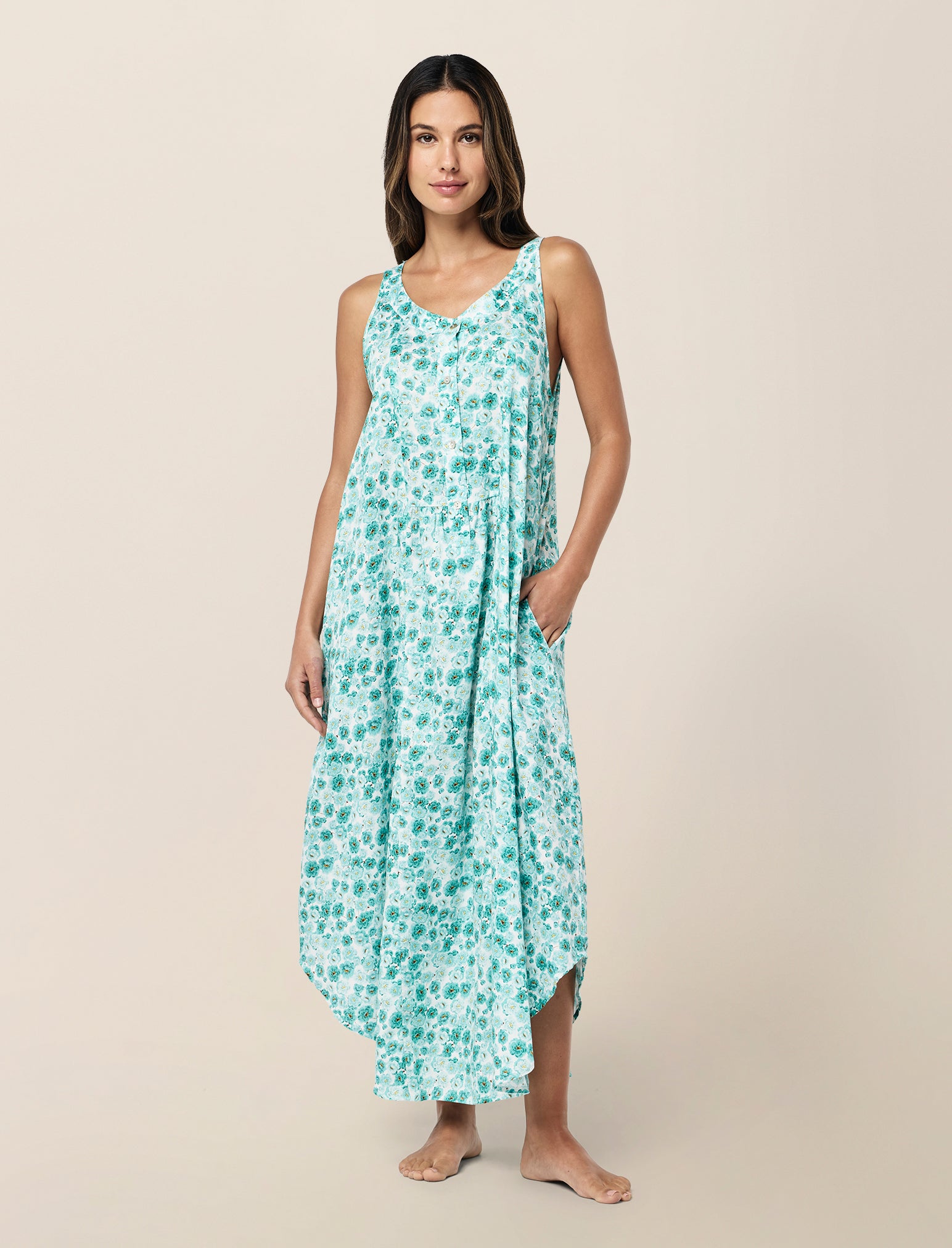 Florence Panel Front Maxi Nightie