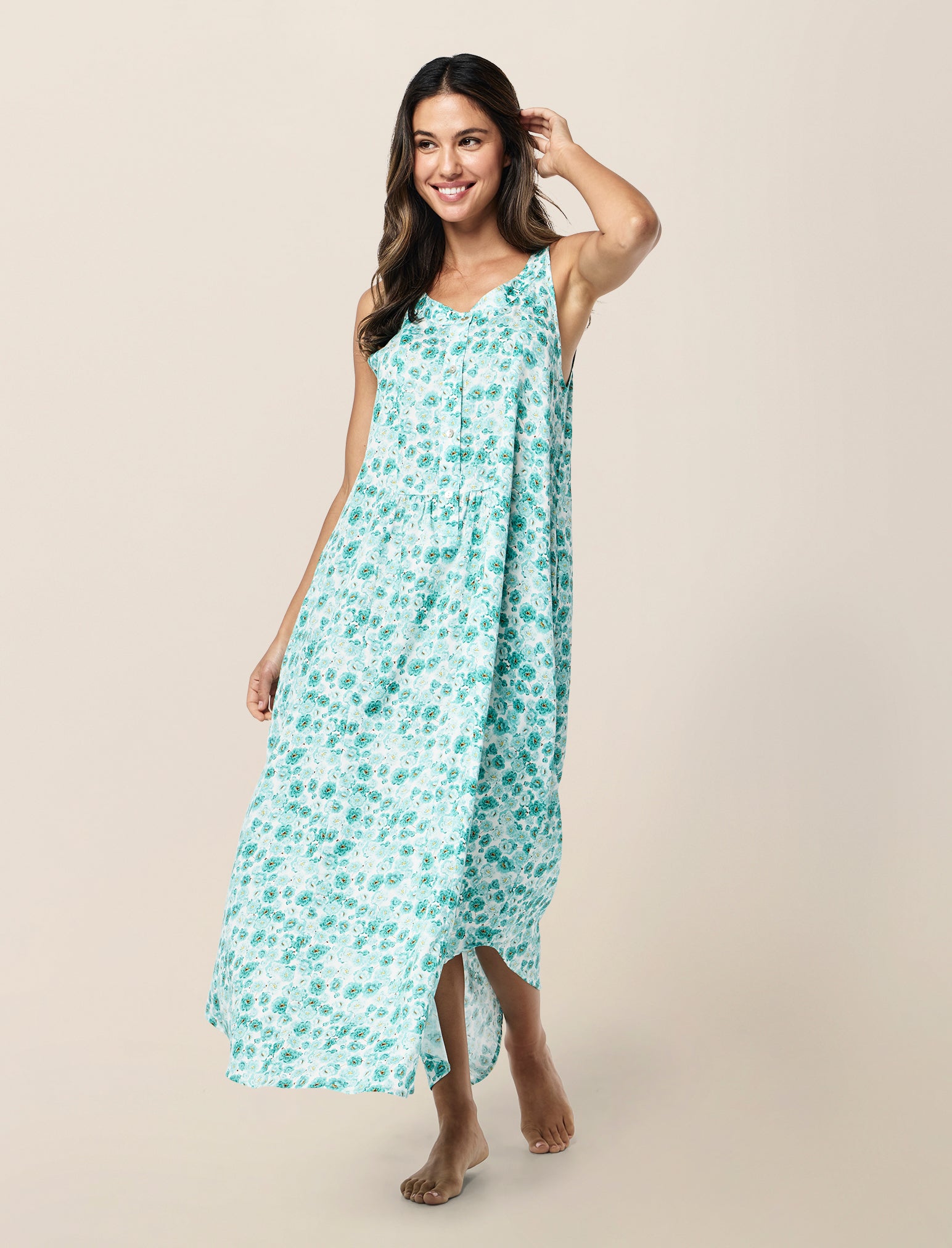 Florence Panel Front Maxi Nightie