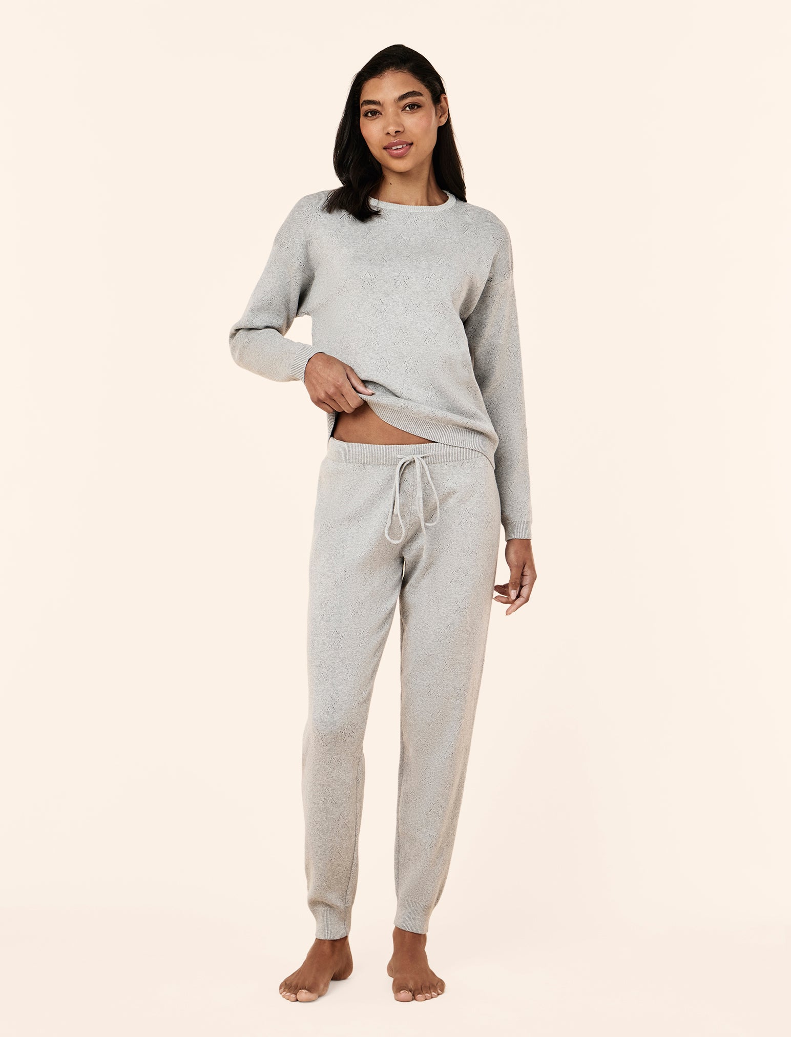 Cosy Pointelle Long Sleeve Top and Jogger
