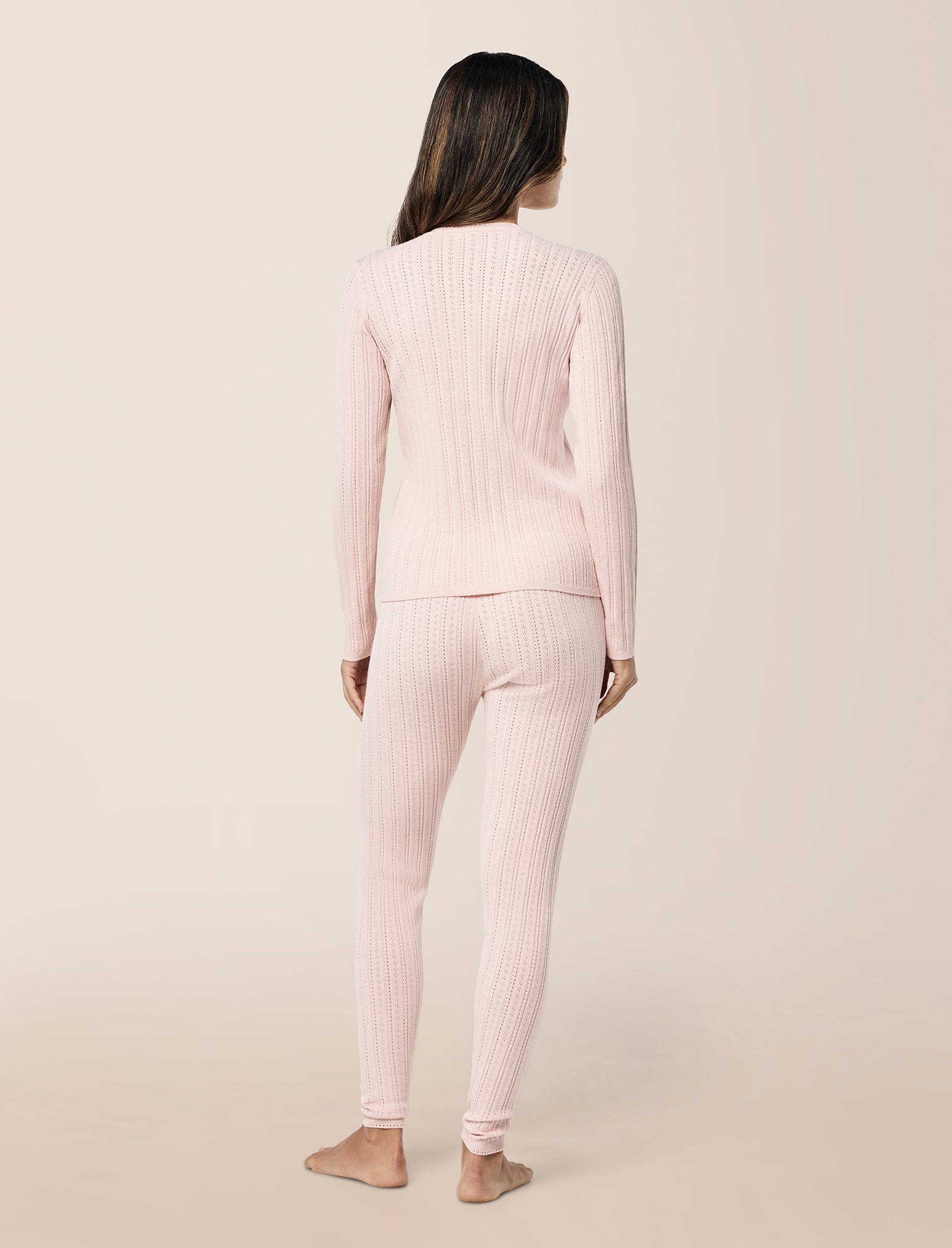 Cable Pointelle Full Length PJ Set