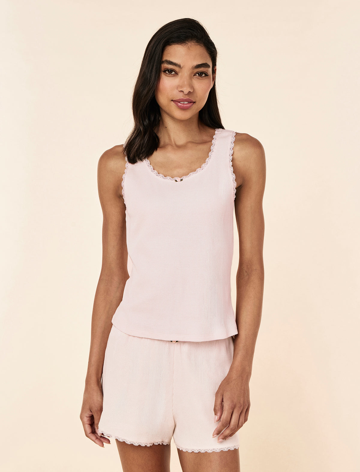 Claire Soft Cotton Waffle Boxer PJ Set
