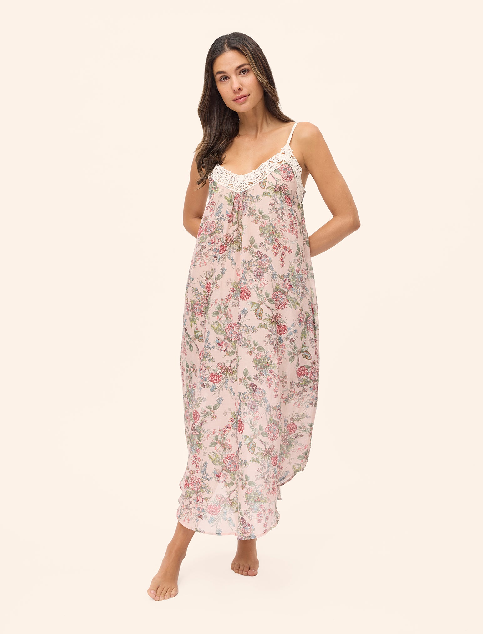 Layla Lace Front Maxi Nightie