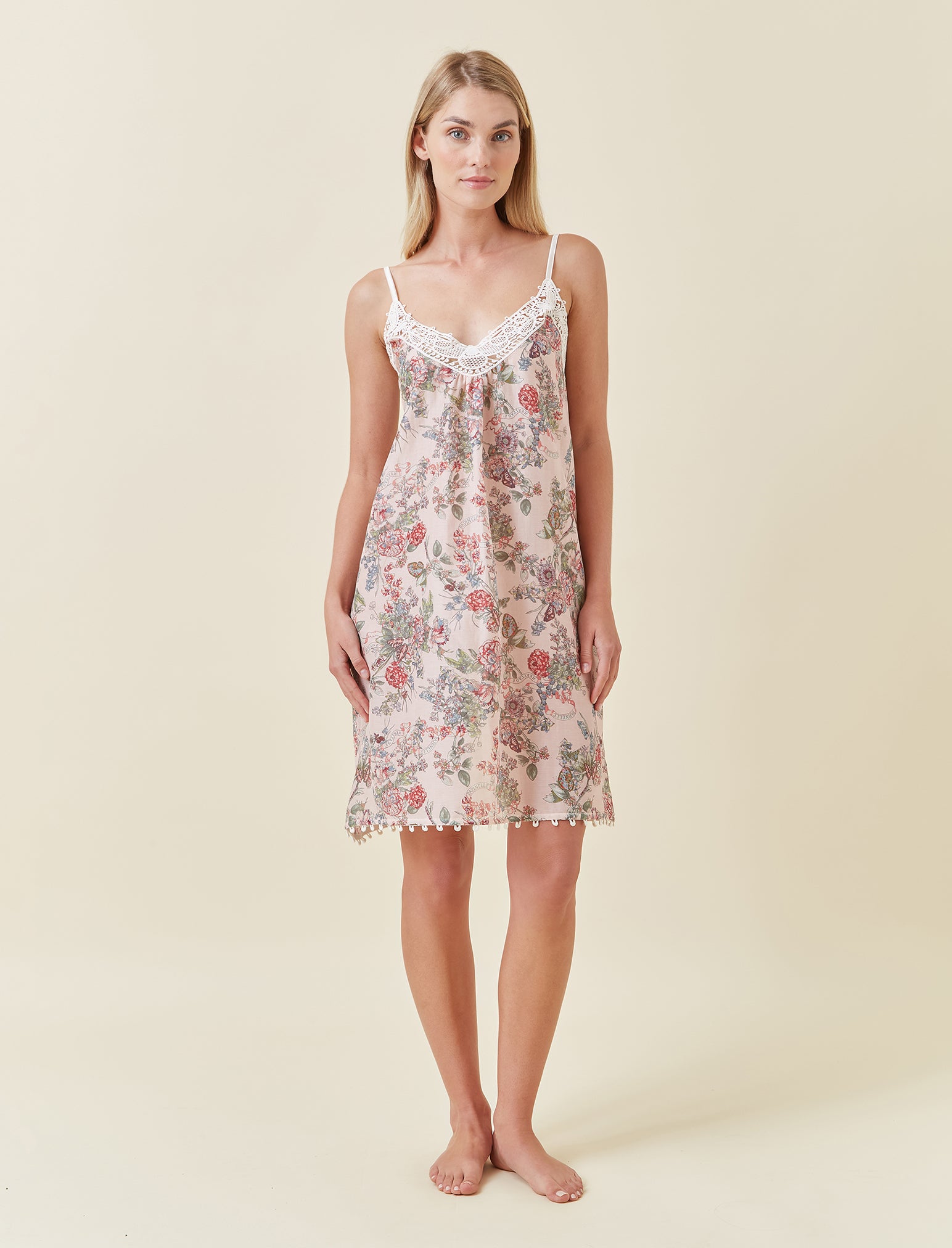 Layla Lace Front Midi Nightie