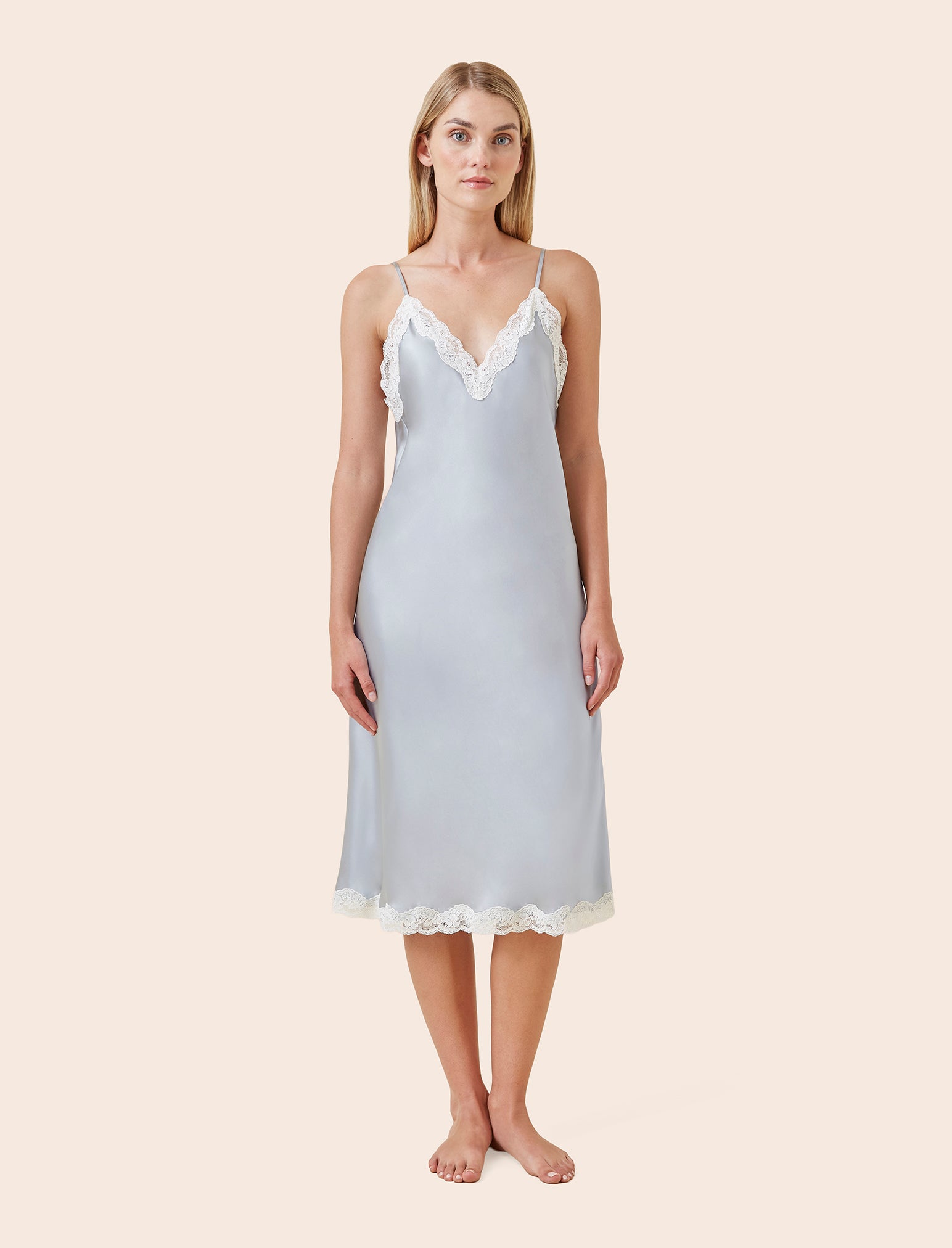 Annabelle Satin Lace Slip Nightie