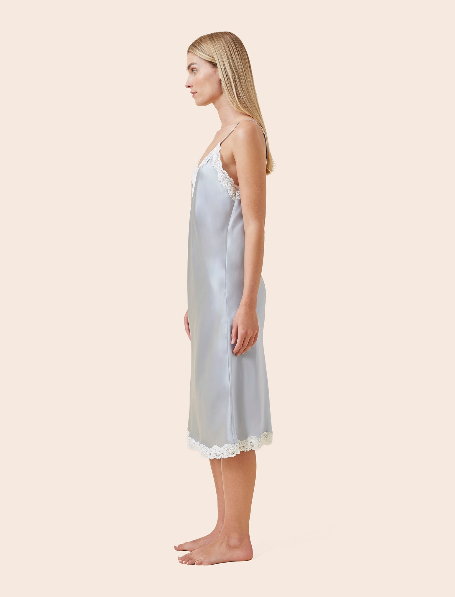 Annabelle Satin Lace Slip Nightie