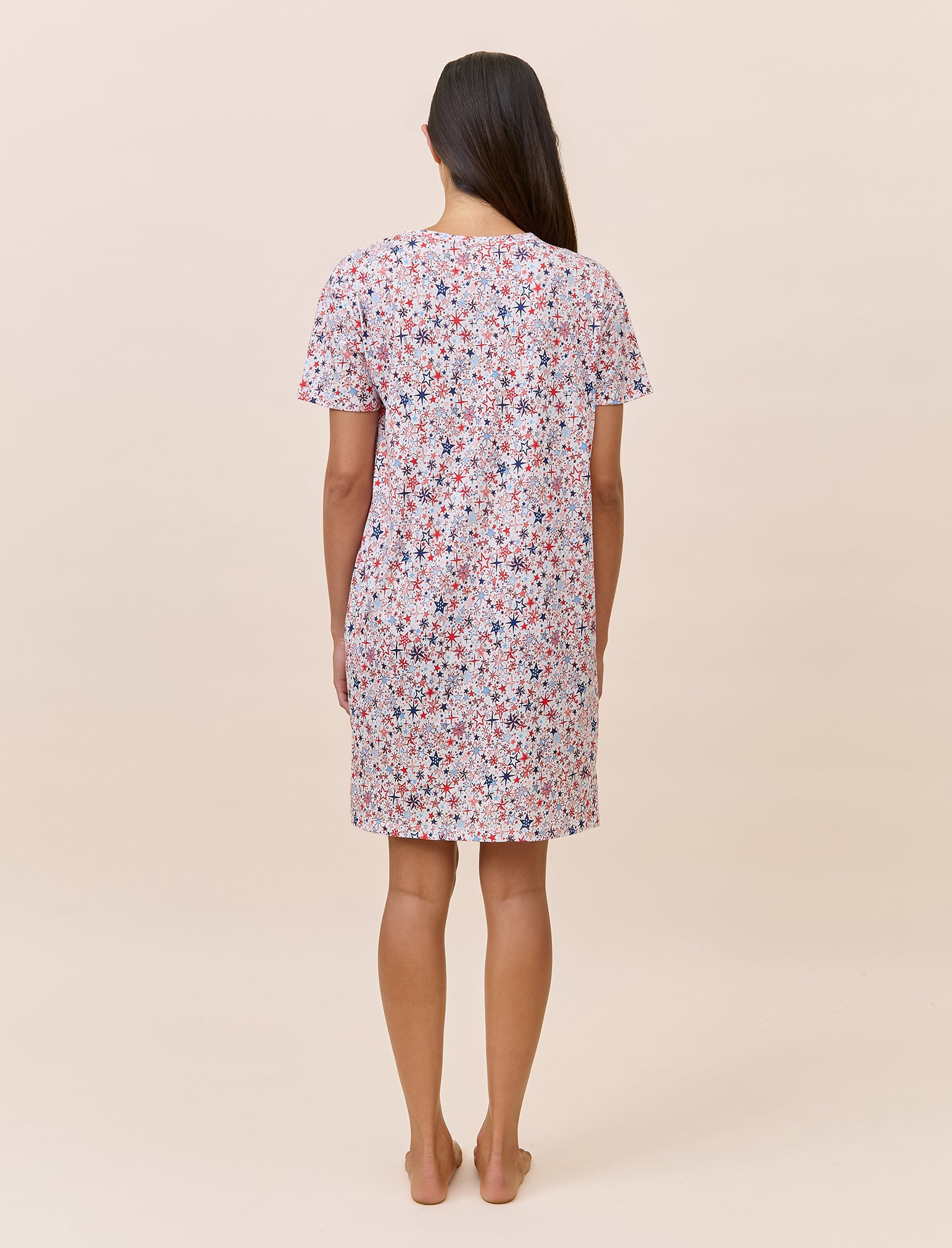 Christmas Stars Organic Cotton Knit Midi Nightie