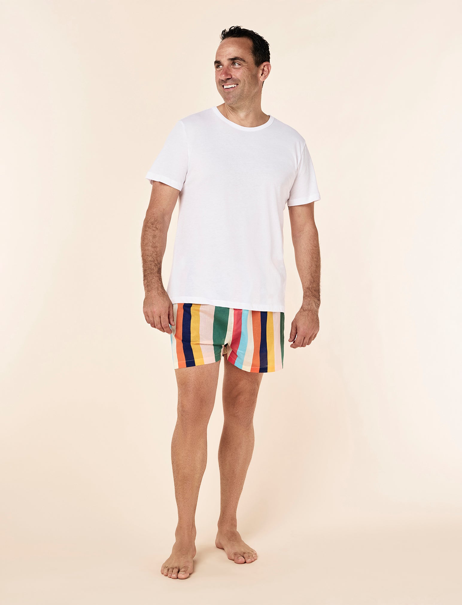 Holiday Stripe Men's Boxer PJ Set