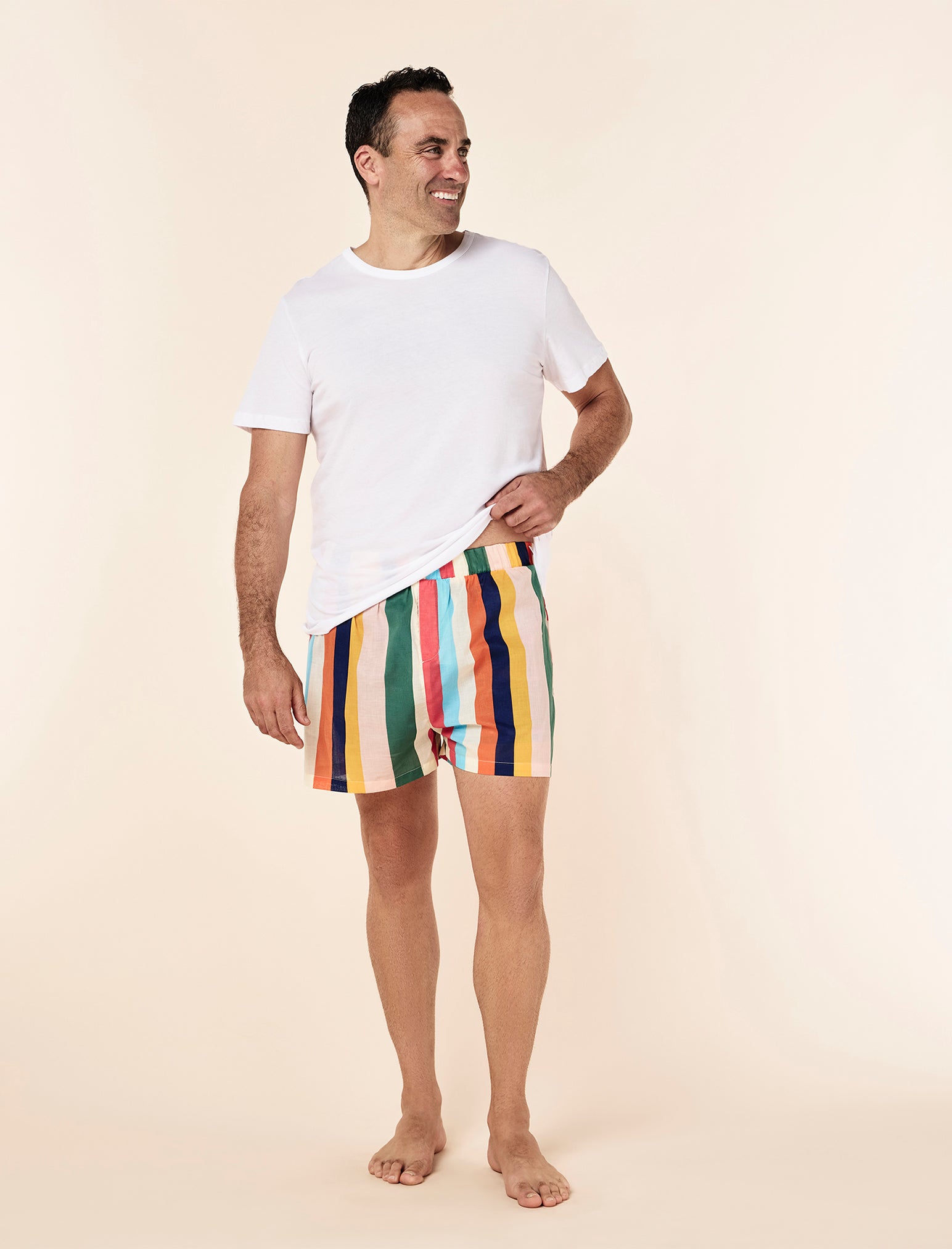Holiday Stripe Men's Boxer PJ Set