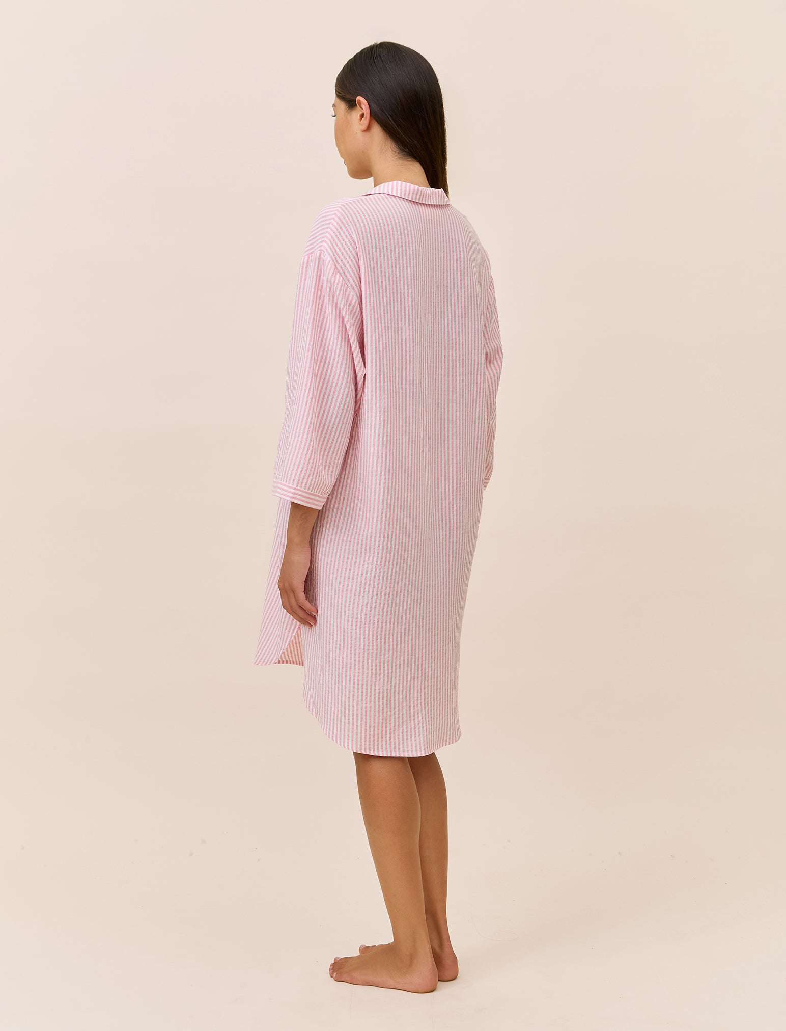 Sabine Seersucker Stripe Nightshirt
