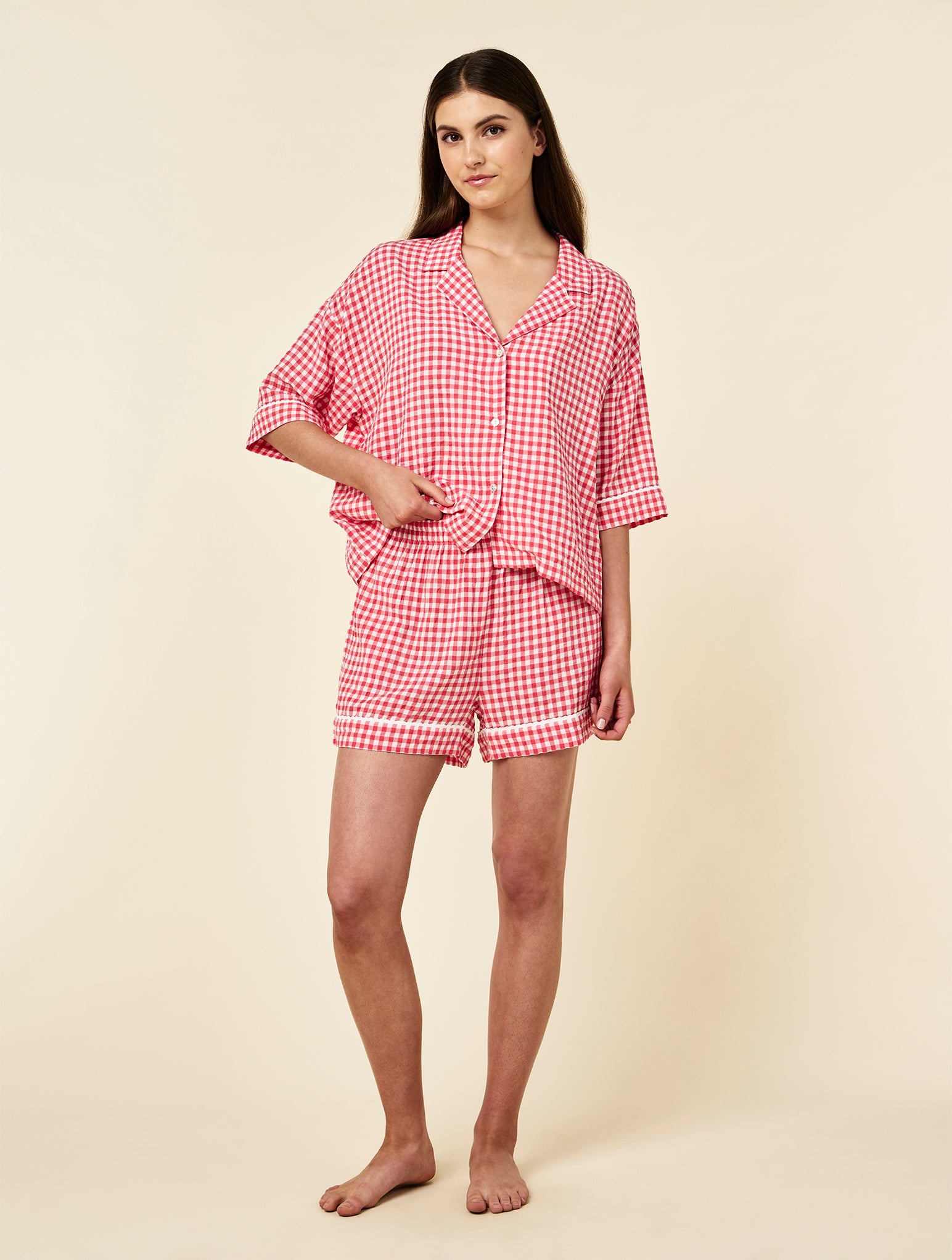Seersucker Gingham Boxer PJ