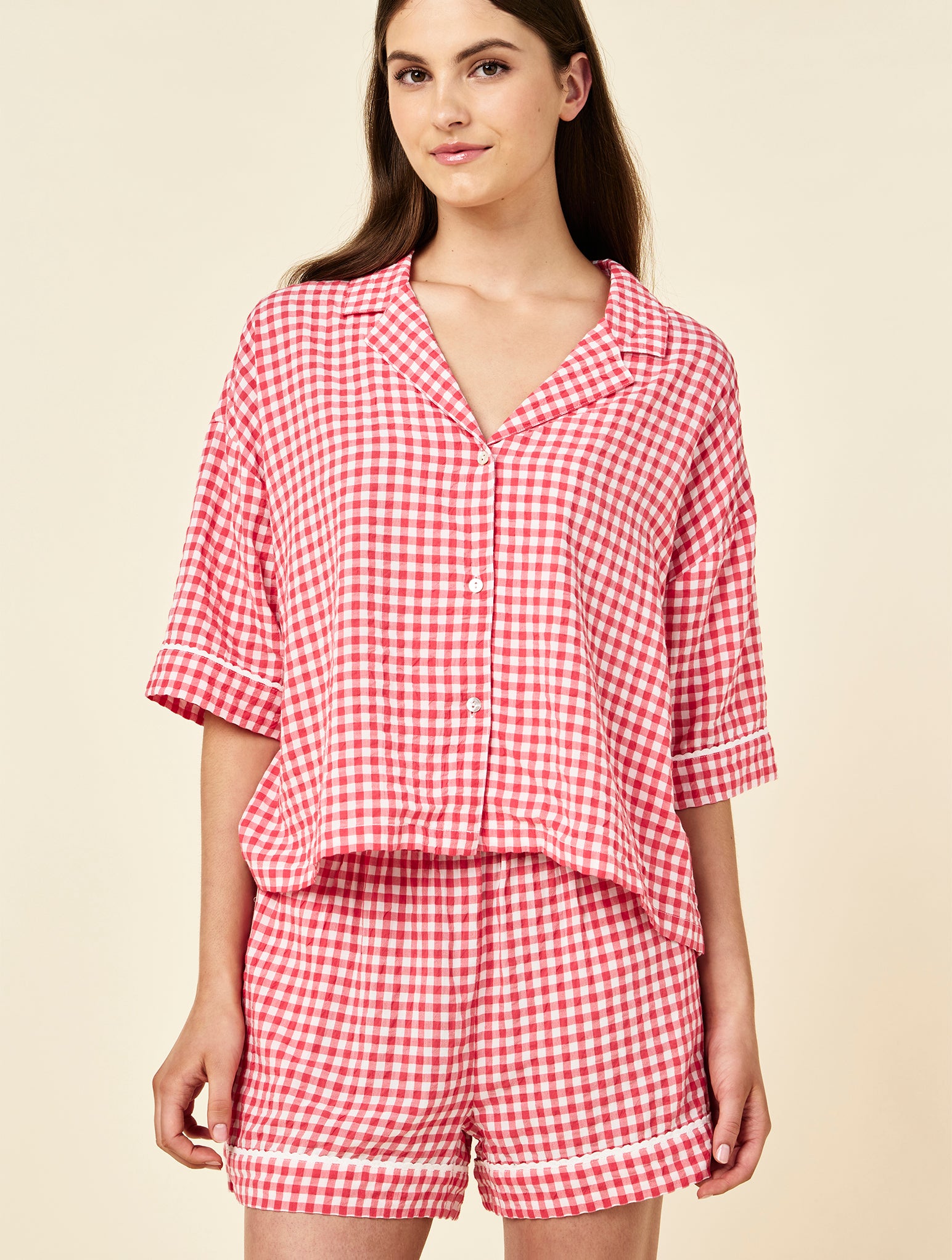 Seersucker Gingham Boxer PJ