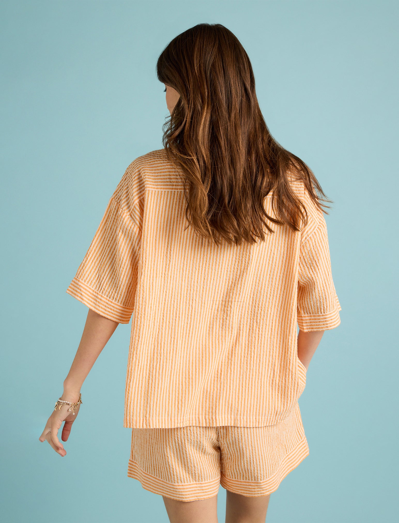 Karen Walker Seersucker Stripe Boxer PJ Set