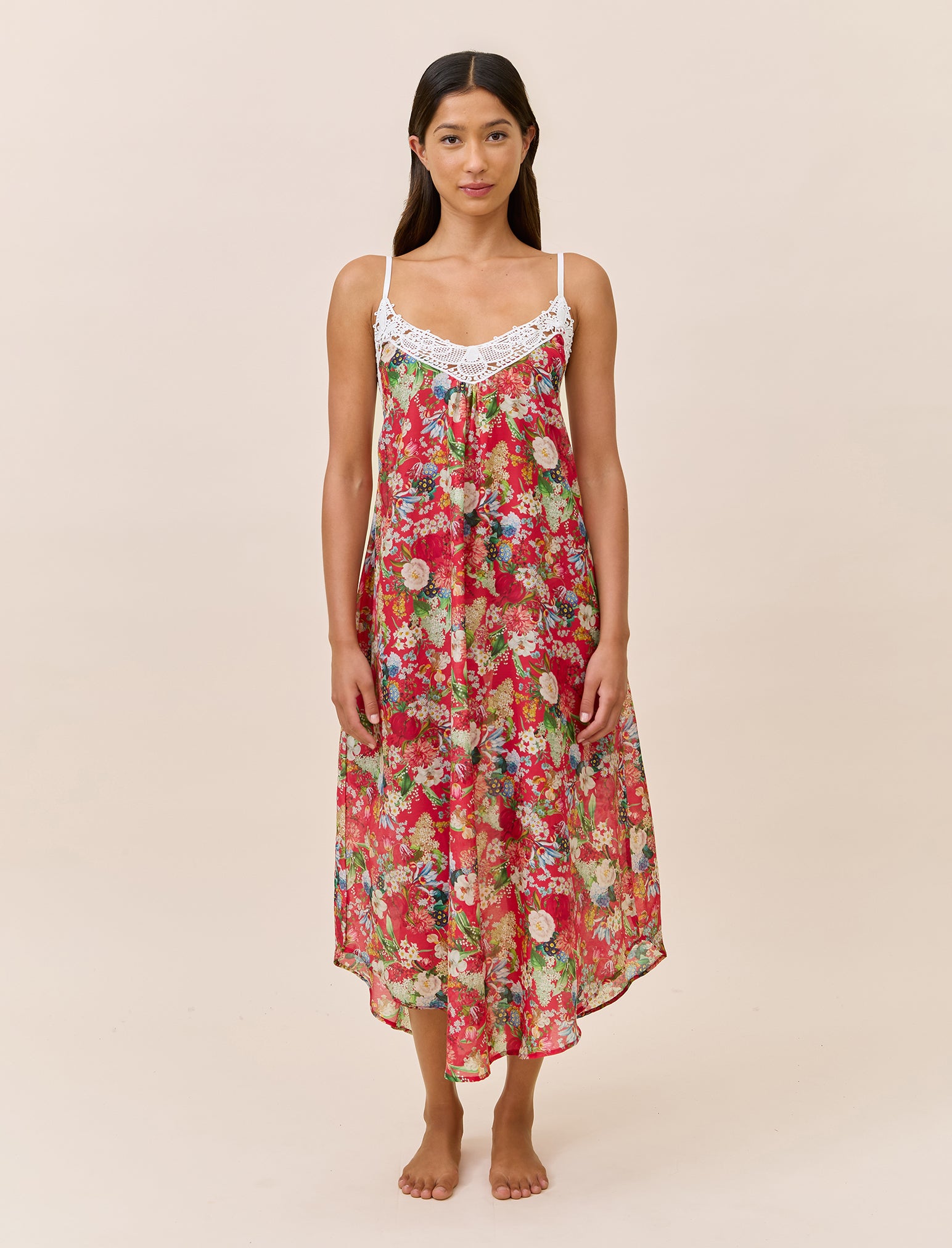 Holly Lace Front Maxi Nightie