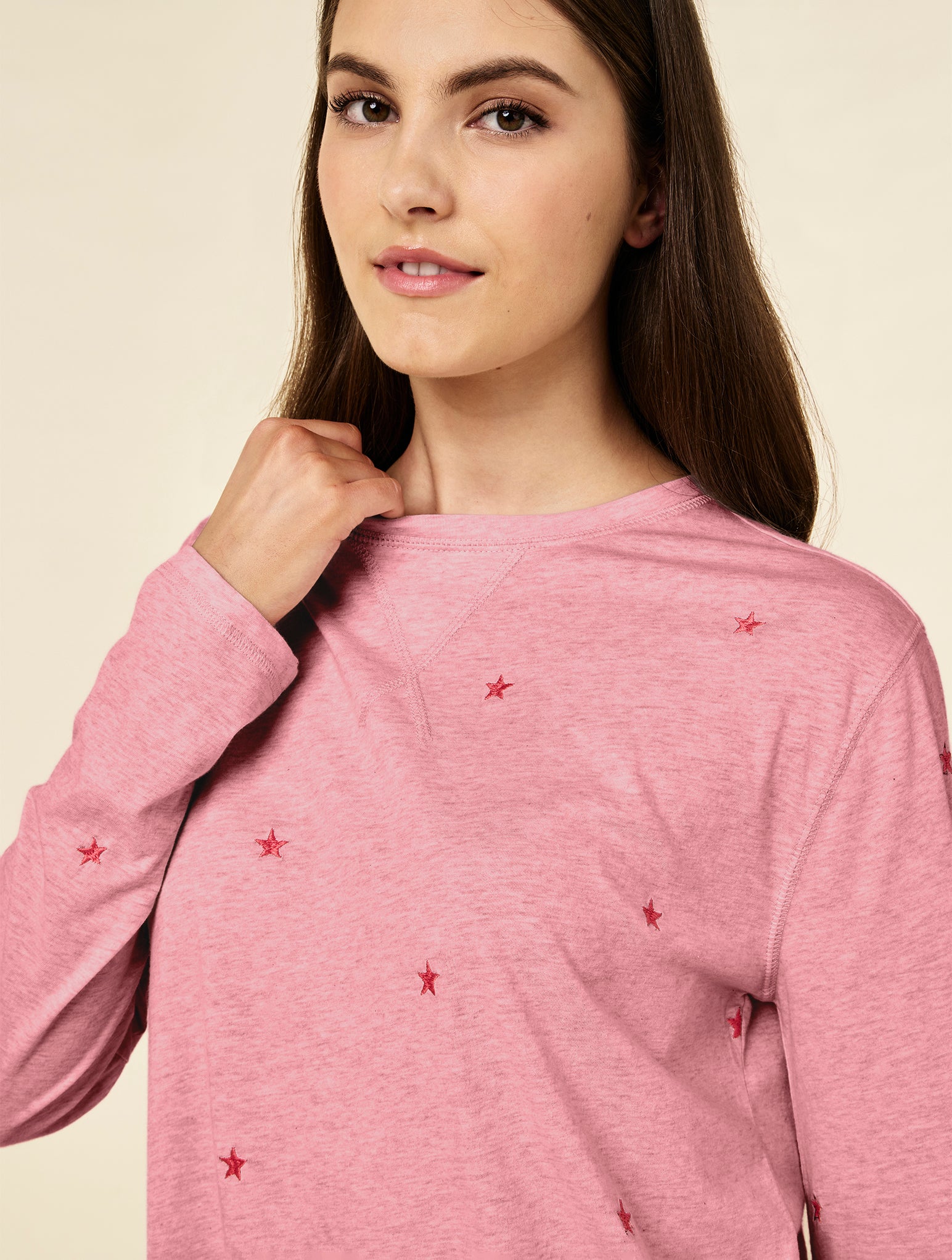 Jada Stars Cotton LS Tee and Straight Leg Pant