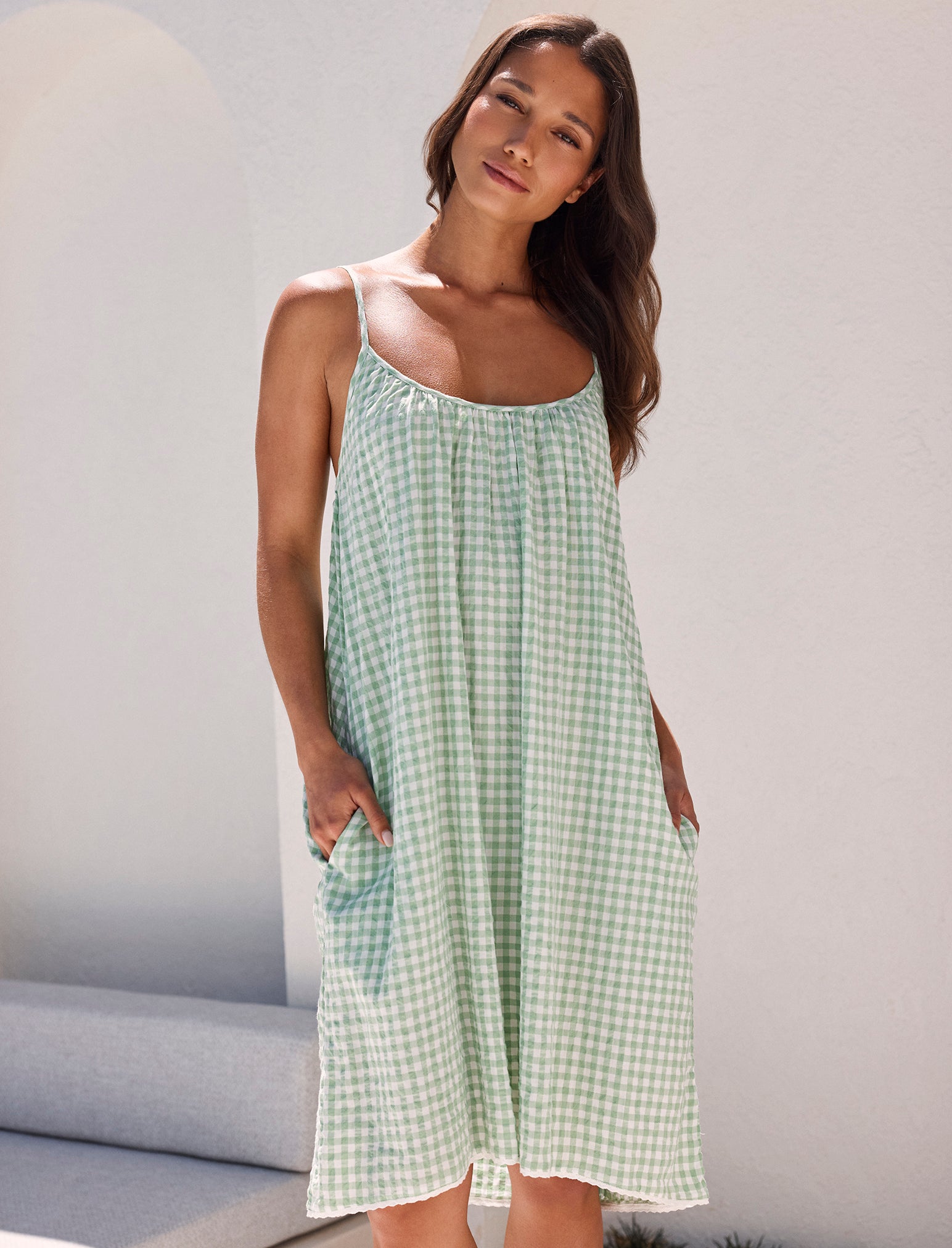 Seersucker Strappy Nightie