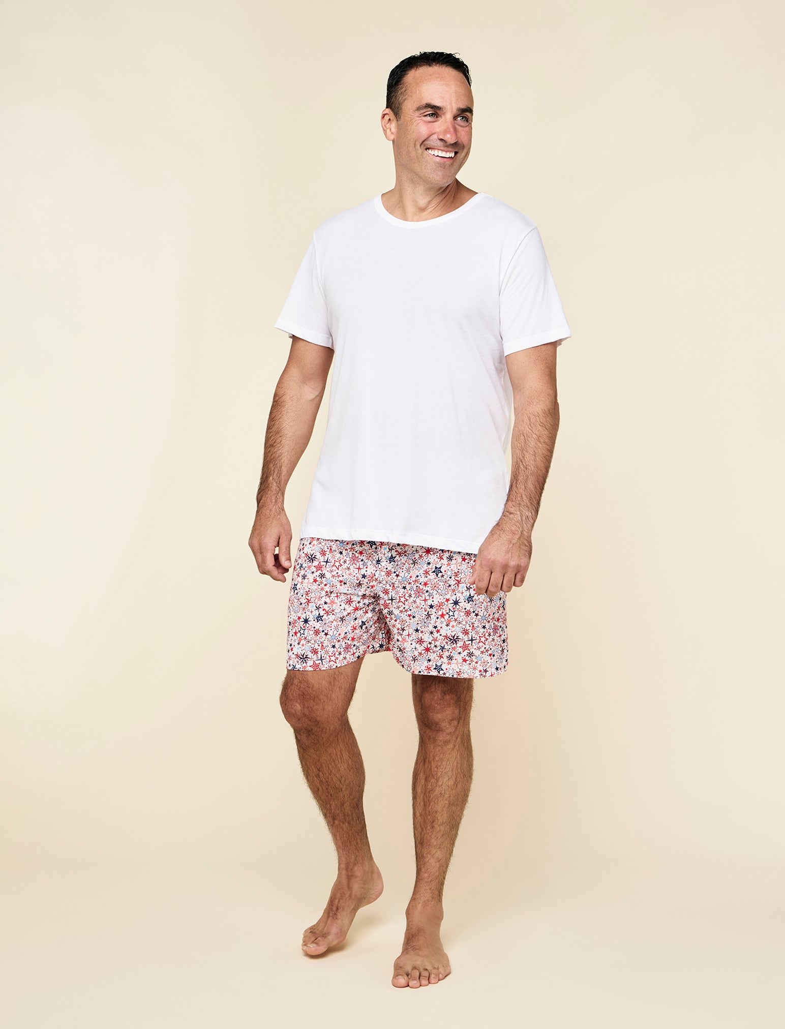 Christmas Stars Organic Cotton Knit Unisex Boxer PJ Set