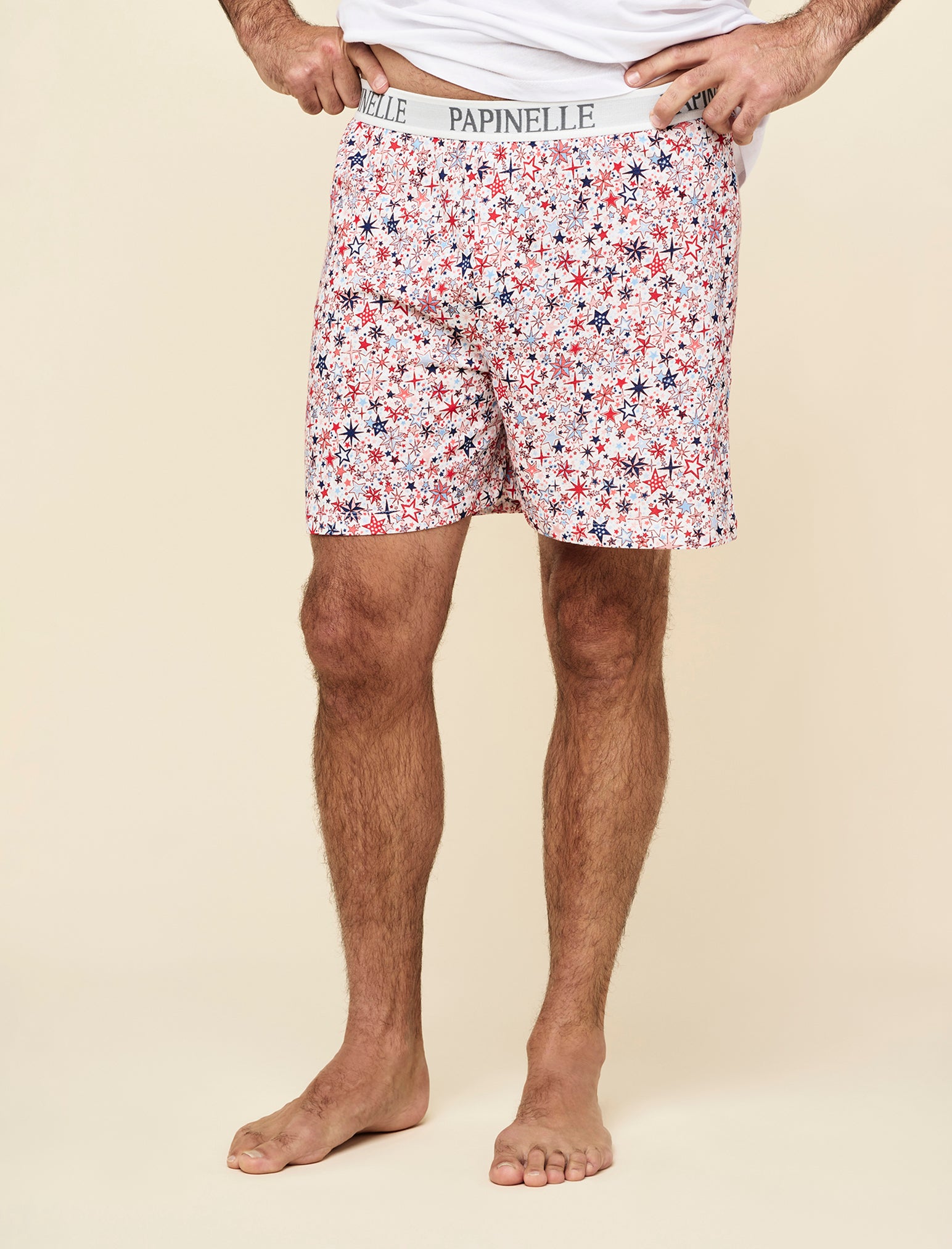Christmas Stars Organic Cotton Knit Unisex Boxer PJ Set