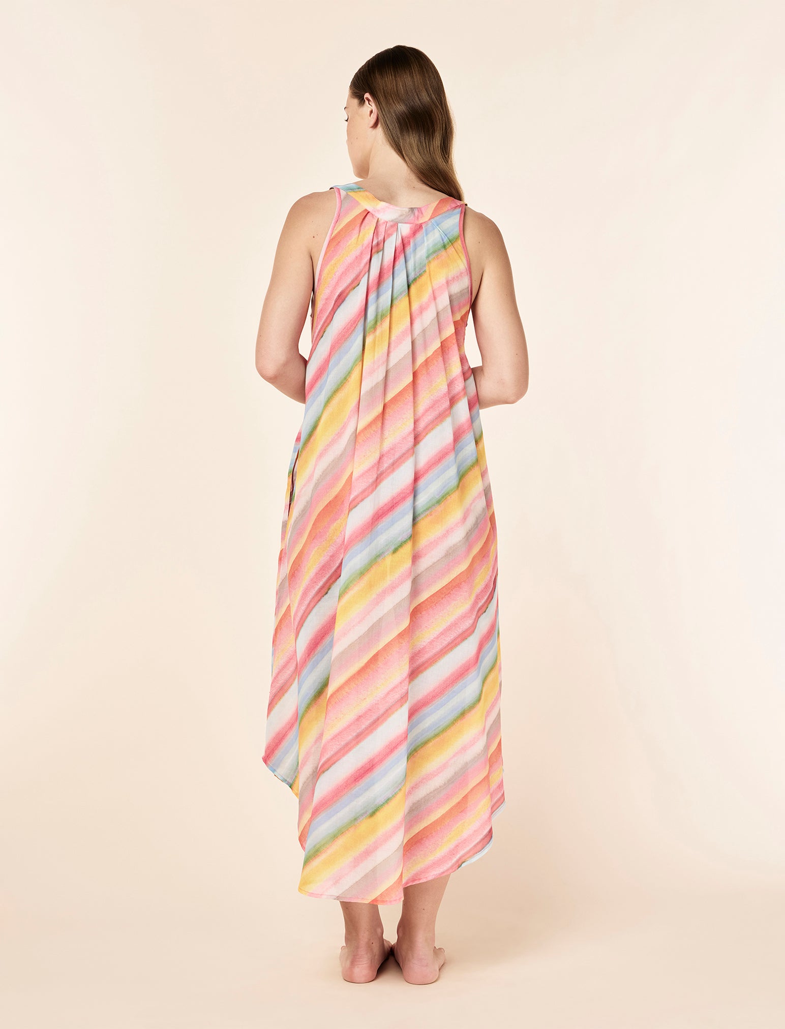 Sophie Stripe Panel Front Maxi Nightie