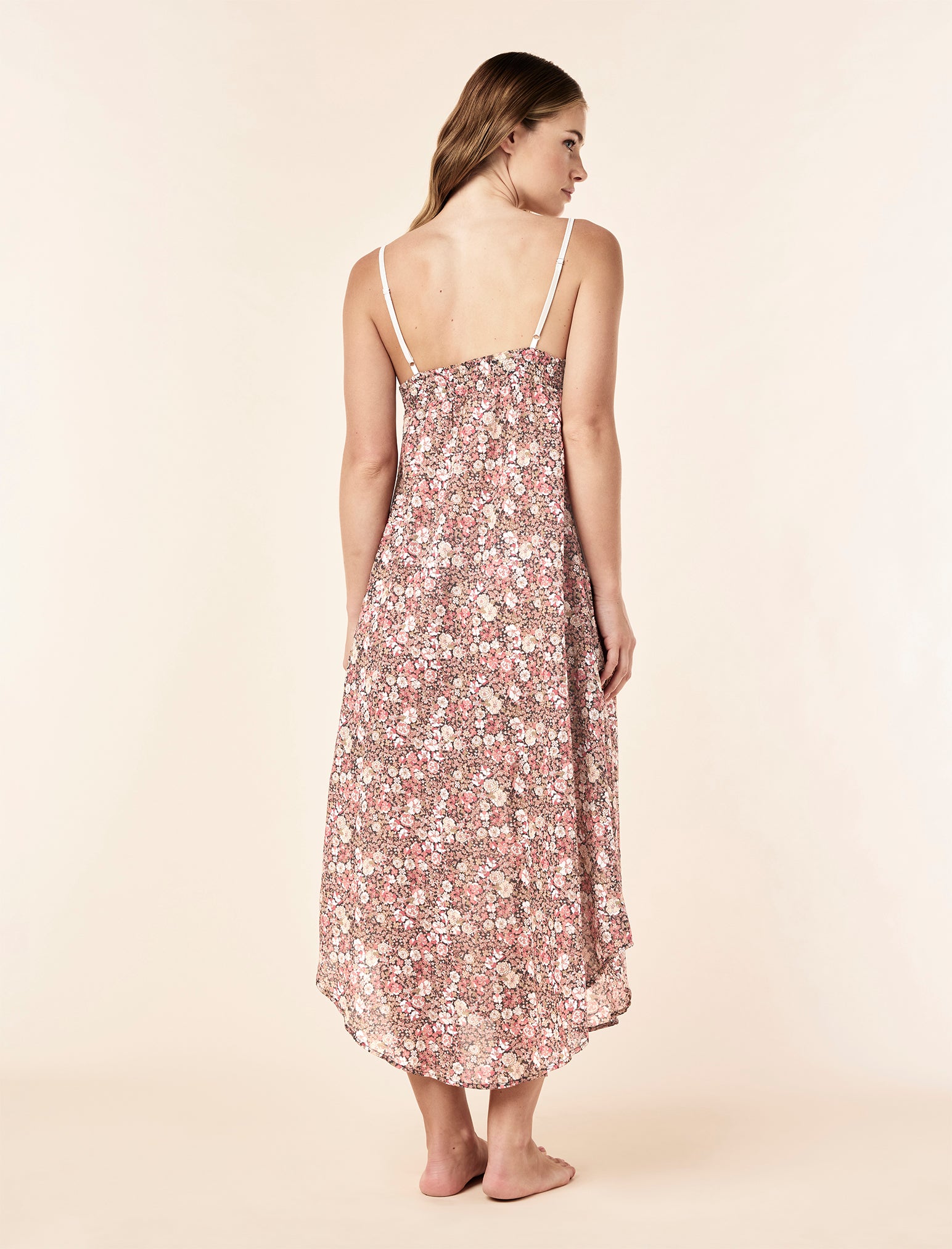 Carly Floral Lace Front Maxi Nightie