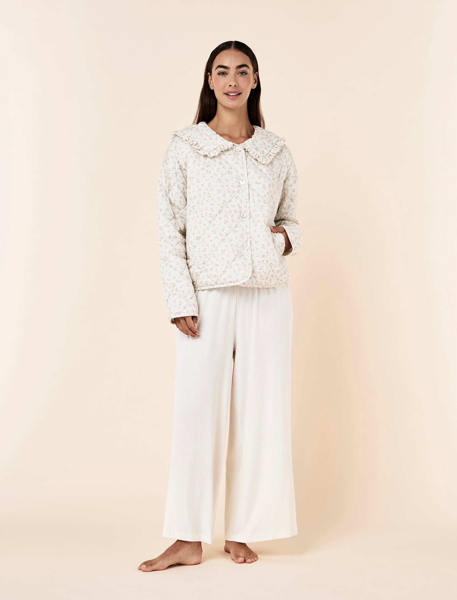 Rosette Floral Bed Jacket