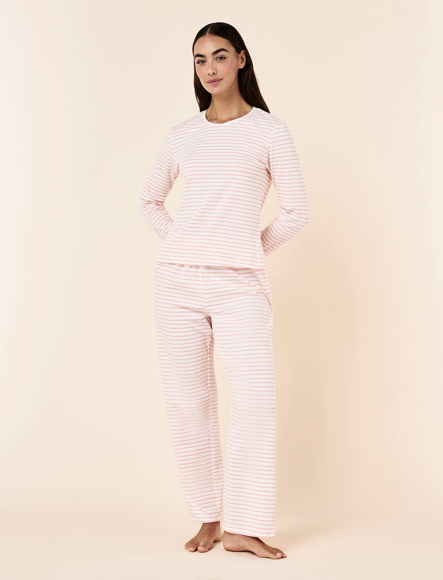 Soft Organic Cotton Knit Full Length Pant