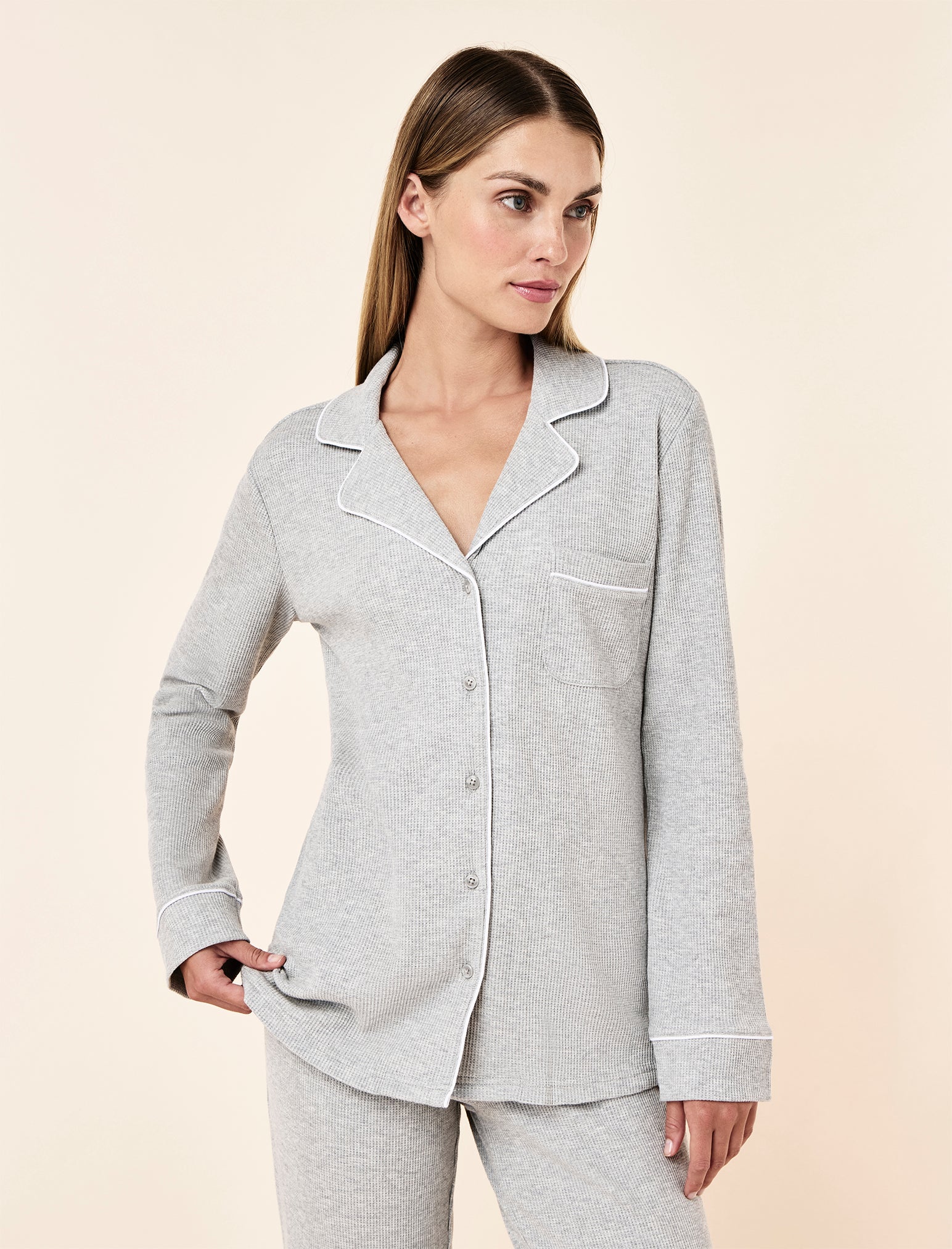 Claire Cotton Waffle Full Length PJ Set