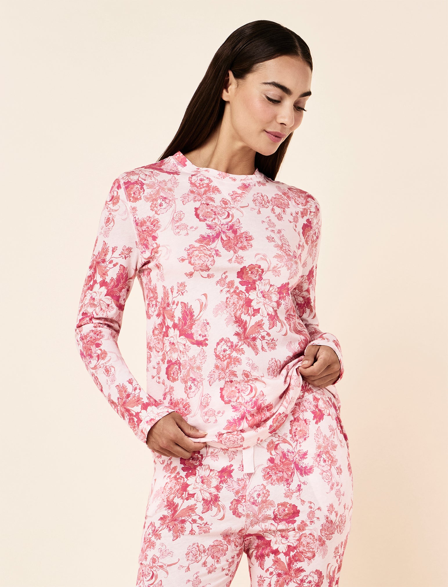 Madelyn Organic Cotton Knit Full Length PJ Set