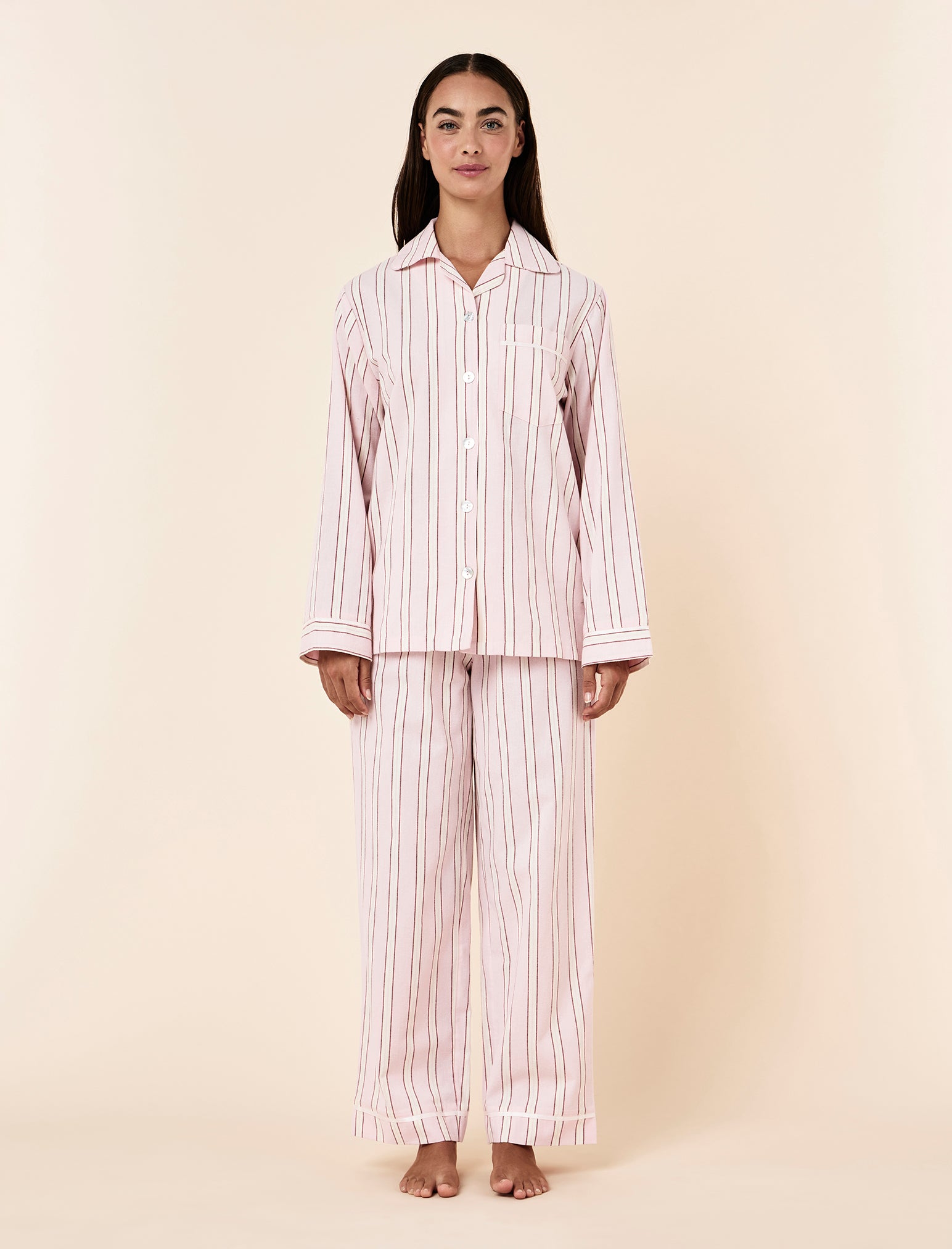 Stripe Cosy Full Length PJ Set