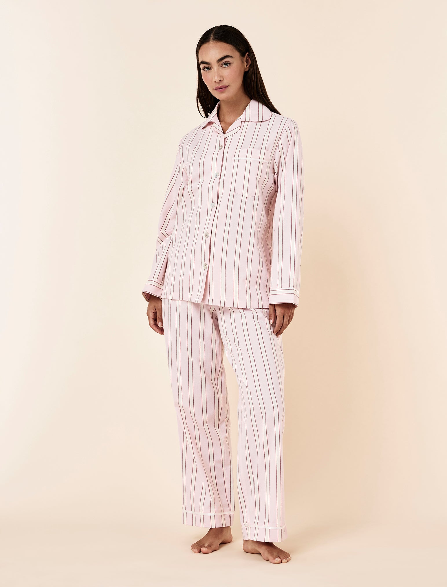 Stripe Cosy Full Length PJ Set