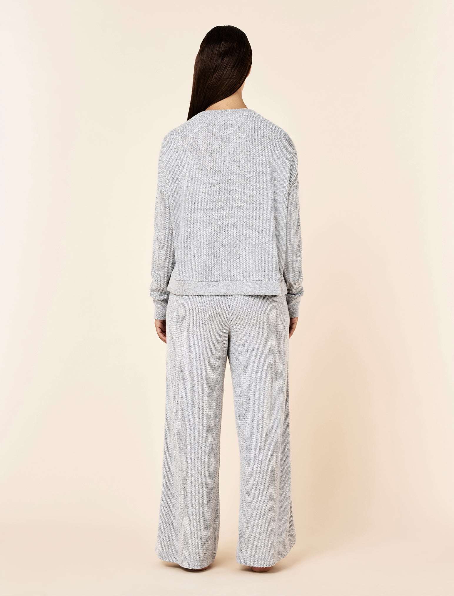 Super Soft Waffle Long Sleeve Henley Top