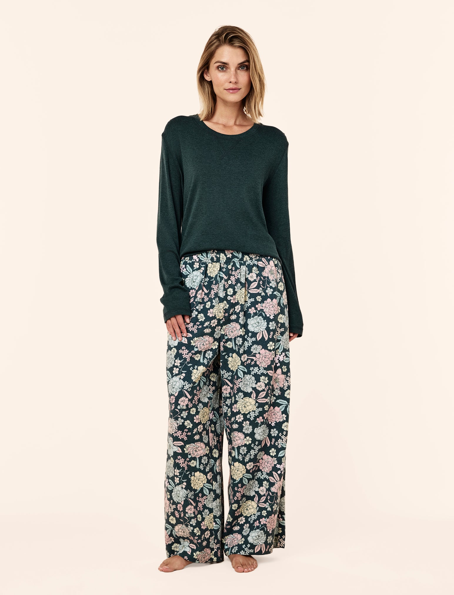 Karolina Cosy Full Length Pant & Long Sleeve Pia Top